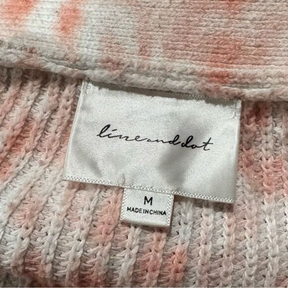 Revolve Line & Dot Scarlet Tie Dye Cardigan in White & Pink Multi Women’s Medium - Picture 4 of 4
